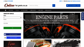 What Onlinecarparts.co.za website looks like in 2024 