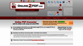 What Online2pdf.com website looks like in 2024 