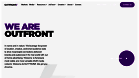 What Outfrontmedia.com website looks like in 2024 