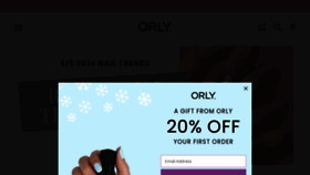 What Orlybeauty.com website looks like in 2024 