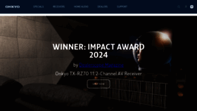 What Onkyo.com website looked like in 2024 (1 year ago)