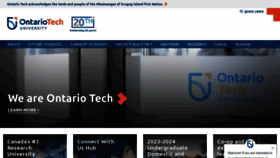 What Ontariotechu.ca website looks like in 2024 