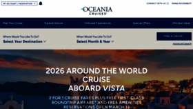 What Oceaniacruises.com website looks like in 2024 