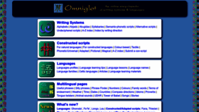 What Omniglot.com website looks like in 2024 