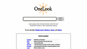 What Onelook.com website looks like in 2024 