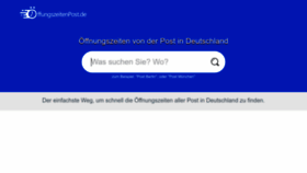 What Oeffnungszeitenpost.de website looks like in 2024 