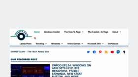 What Onmsft.com website looks like in 2024 