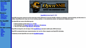 What Openssh.com website looks like in 2024 