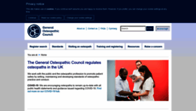 What Osteopathy.org.uk website looked like in 2024 (1 year ago)