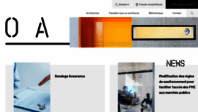 What Ordredesarchitectes.be website looked like in 2024 (1 year ago)