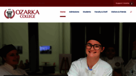 What Ozarka.edu website looks like in 2024 