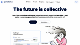 What Opencollective.com website looks like in 2024 