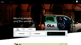 What Olacabs.com website looks like in 2024 