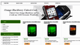 What Orangeblackberryunlockcode.com website looked like in 2011 (12 years ago)