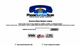 What Phonenumberscan.com website looked like in 2011 (13 years ago)