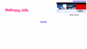 What Phproxy.info website looked like in 2011 (13 years ago)
