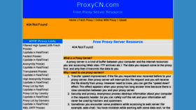 What Proxycn.net website looked like in 2011 (13 years ago)