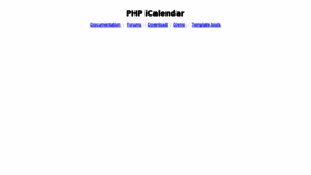 What Phpicalendar.net website looked like in 2011 (12 years ago)
