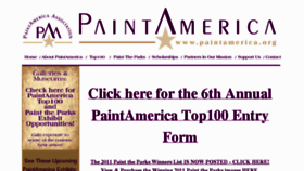 What Paintamerica.org website looked like in 2011 (12 years ago)