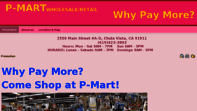 What P-mart.com website looked like in 2011 (12 years ago)