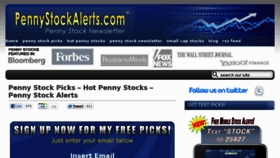 What Pennystockalerts.com website looked like in 2012 (12 years ago)
