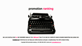 What Promotionranking.com website looked like in 2012 (12 years ago)