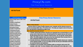 What Proxycn.net website looked like in 2012 (12 years ago)