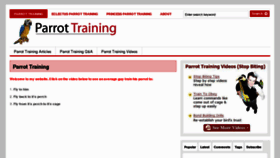 What Parrottraining.com.au website looked like in 2012 (12 years ago)