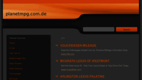 What Planetmpg.com.de website looked like in 2012 (12 years ago)
