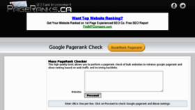 What Pageranks.ca website looked like in 2012 (11 years ago)