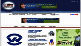 What Phwinfo.com website looked like in 2012 (11 years ago)