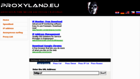What Proxyland.eu website looked like in 2012 (11 years ago)