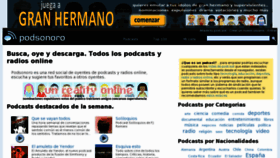 What Podsonoro.com website looked like in 2012 (11 years ago)