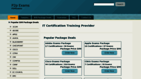 What P2pexams.com website looked like in 2012 (11 years ago)