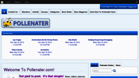 What Pollenater.com website looked like in 2012 (11 years ago)