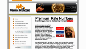 What Premiumrateincome.co.uk website looked like in 2012 (11 years ago)