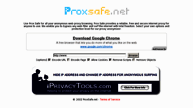 What Proxsafe.net website looked like in 2012 (11 years ago)