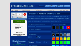What Printablelinedpaper.com website looked like in 2012 (11 years ago)