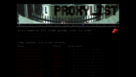 What Proxylist.net website looked like in 2012 (11 years ago)