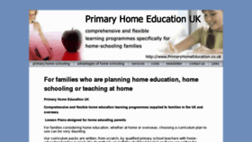 What Primaryhomeeducation.co.uk website looked like in 2012 (11 years ago)