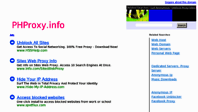 What Phproxy.info website looked like in 2012 (11 years ago)