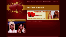 What Perfectshaadi.in website looked like in 2012 (11 years ago)