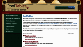 What Pooltablesandbilliardsgames.com website looked like in 2012 (11 years ago)