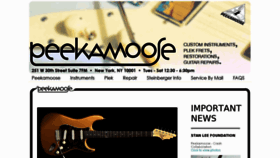 What Peekamoose.com website looked like in 2012 (11 years ago)