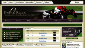What Propickracing.com website looked like in 2011 (13 years ago)