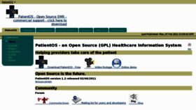 What Patientos.org website looked like in 2012 (11 years ago)