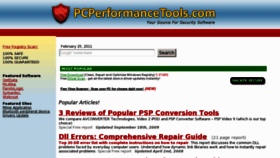 What Pcperformancetools.com website looked like in 2012 (11 years ago)