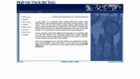 What Phpoutsourcing.com website looked like in 2012 (11 years ago)