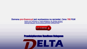 What Pro-finance.pl website looked like in 2013 (11 years ago)