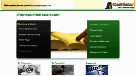 What Phonenumberscan.com website looked like in 2013 (11 years ago)
